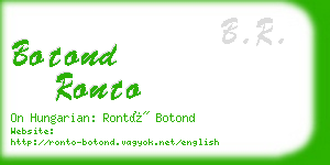 botond ronto business card